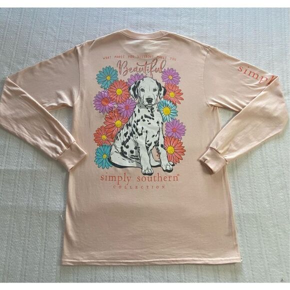SIMPLY SOUTHERN Jr XL What Makes You Different Makes You Beautiful Dalmation Tee - Picture 4 of 10